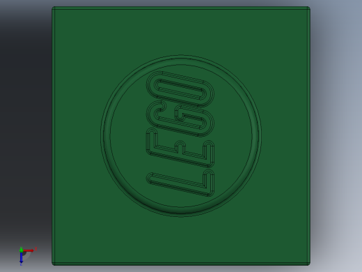 乐高套装 4421基本积木-300528 Dark Green Brick 1 x 1.SLDPRT俯视缩略图