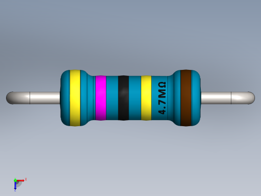 电容器 二极管 电阻器-Resistor 4.7M Ohm Blue俯视缩略图