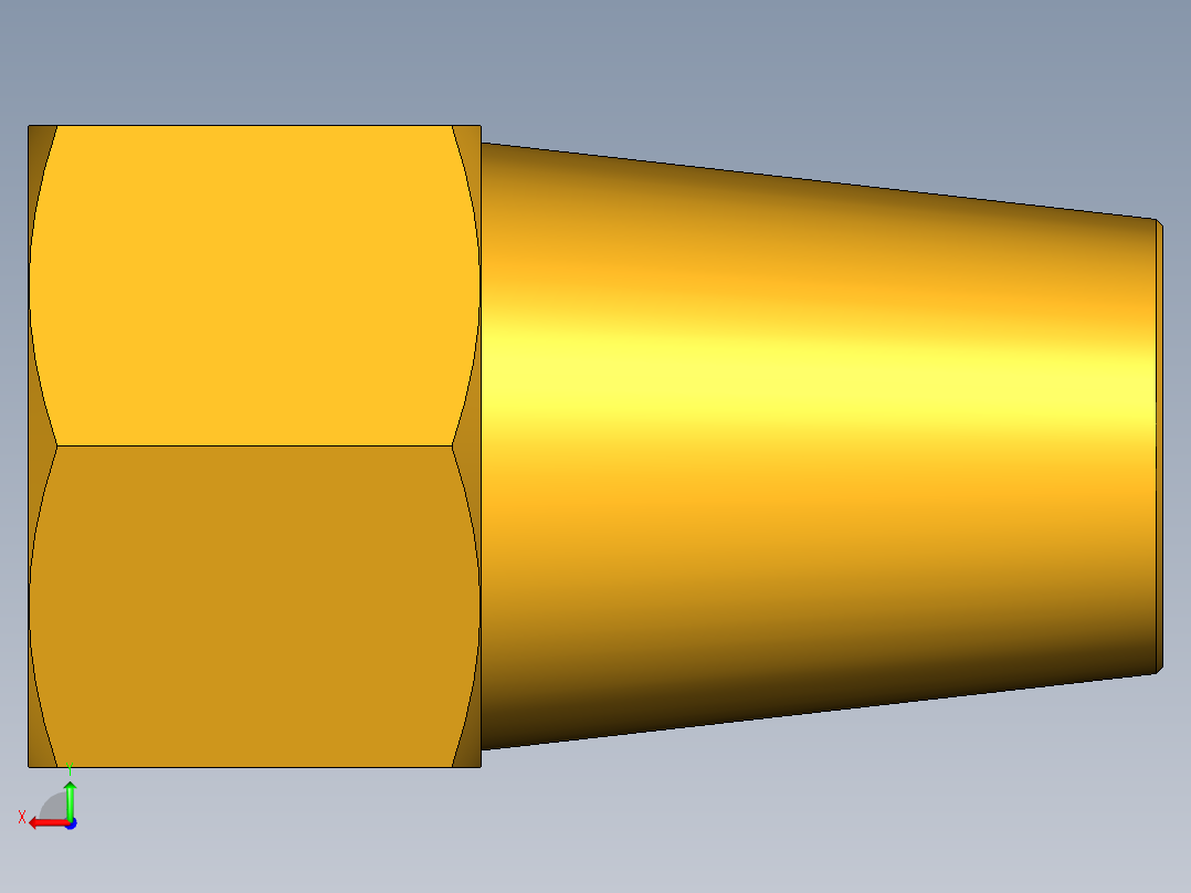 扩口式工业通用硬管接头Long Nut 41FL-10后视图