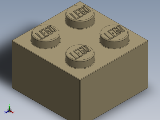 乐高套装 4421基本积木-4114306 - 3003 Brick Yellow - Tan Brick 2 x 2.SLDPRT