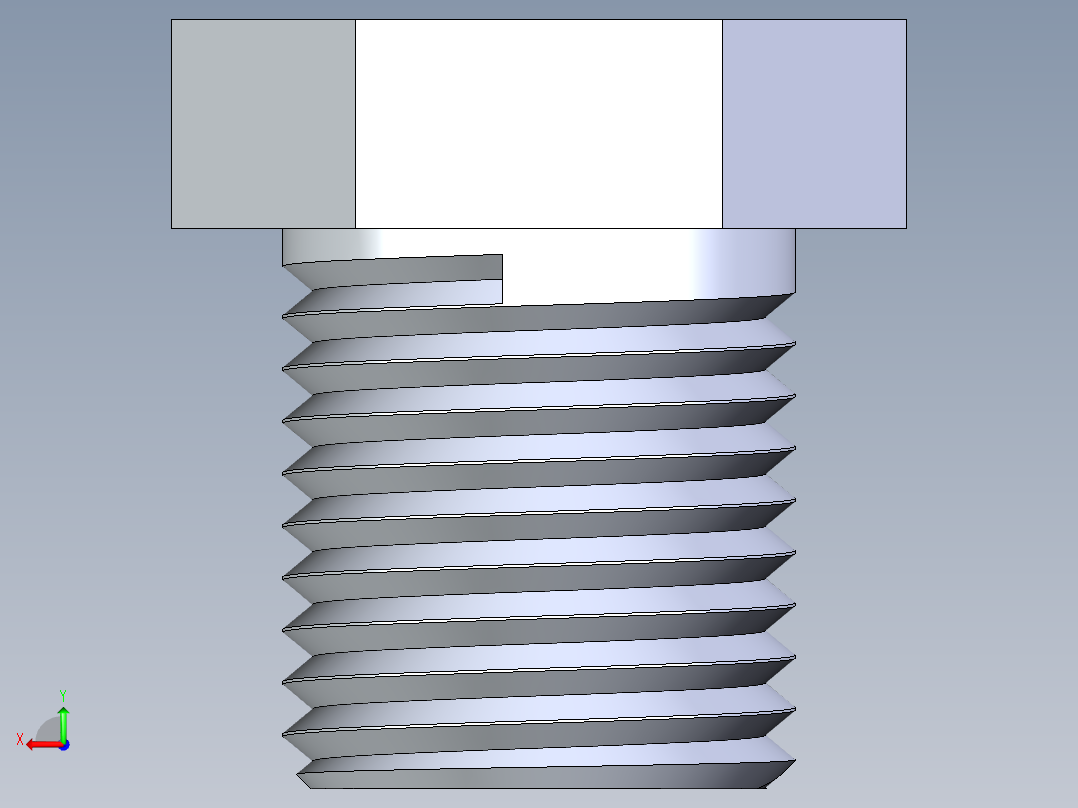 CPVC管件22-Sch80_Plug_MPT_9850-002_0.25in后视图