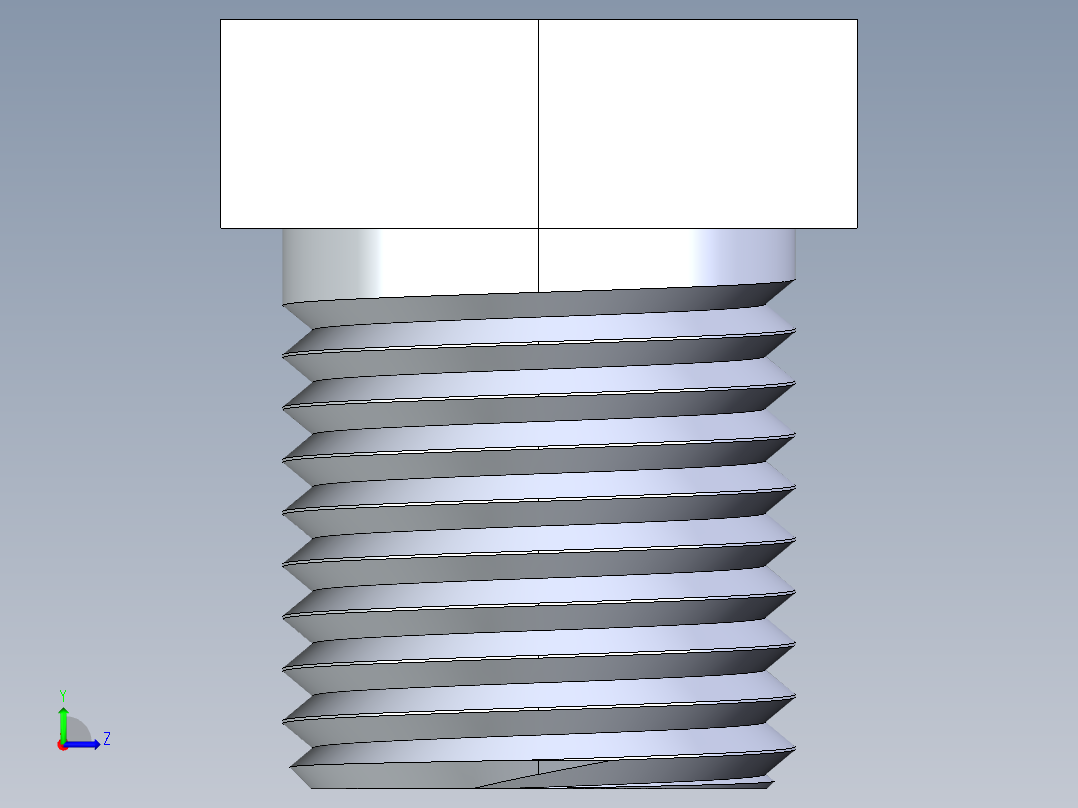 CPVC管件22-Sch80_Plug_MPT_9850-002_0.25in左视图
