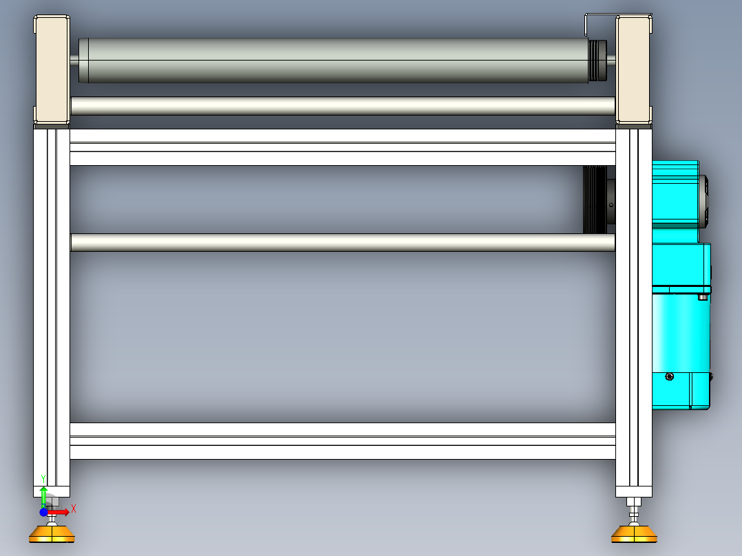 LE-多楔带滚筒输送线前视图