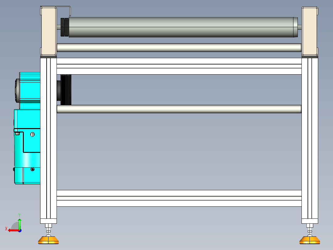 LE-多楔带滚筒输送线后视图