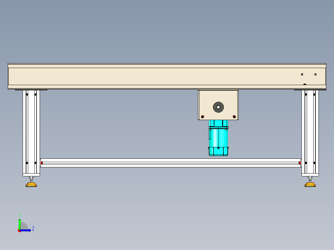 LE-多楔带滚筒输送线左视图