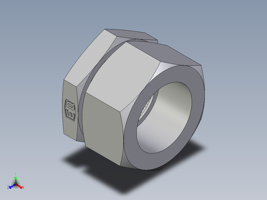 卡套式工业通用硬管接头EO_Blanking_plug_for_tube_ends_ROV28ZLCF正等轴测图