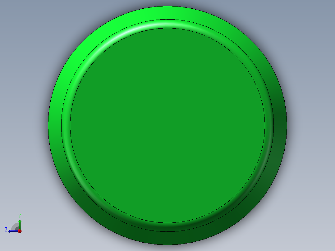 绿色开关按键右视图