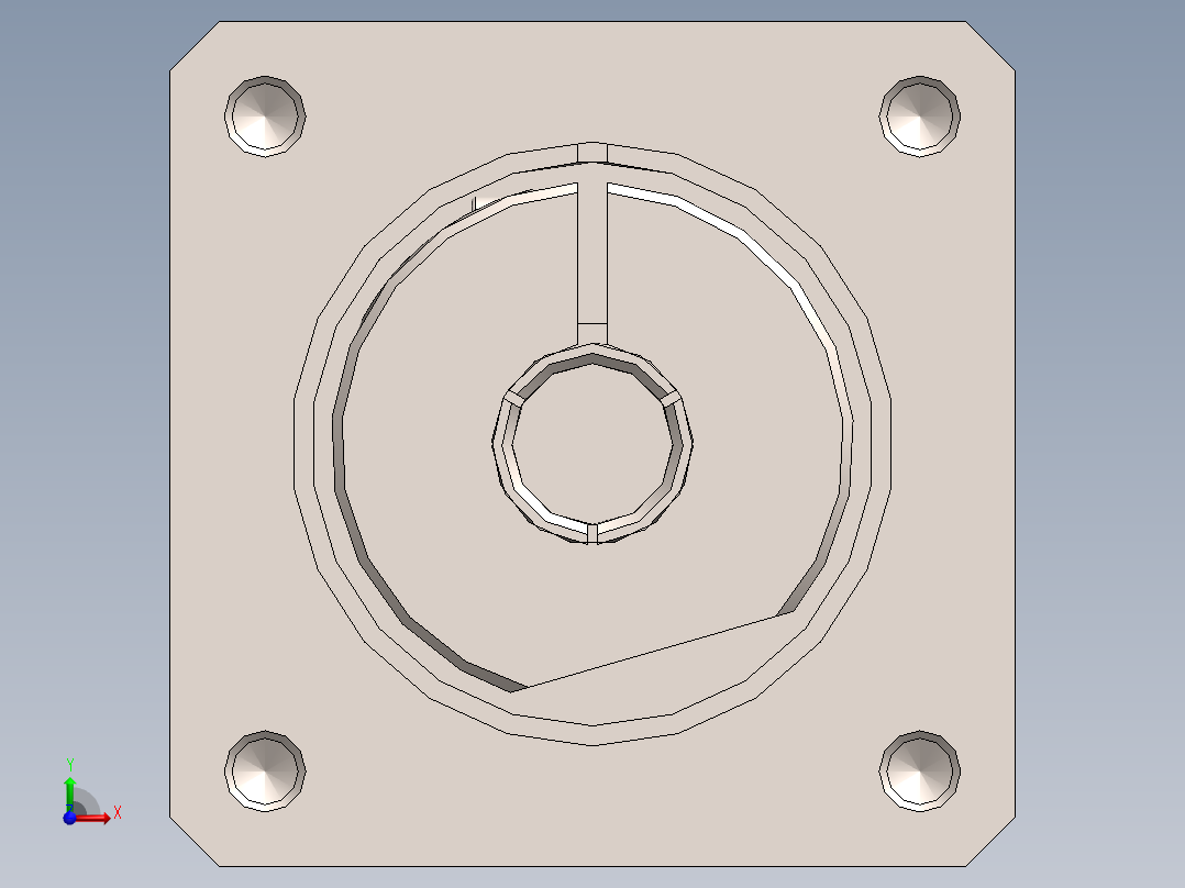行星减速机42步进减速机 输出轴13 FAB-042-L1-S2-P2-Φ8-Φ30-Φ46-M4-26前视图