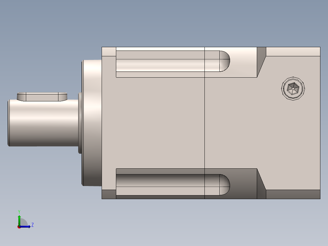 行星减速机42步进减速机 输出轴13 FAB-042-L1-S2-P2-Φ8-Φ30-Φ46-M4-26左视图