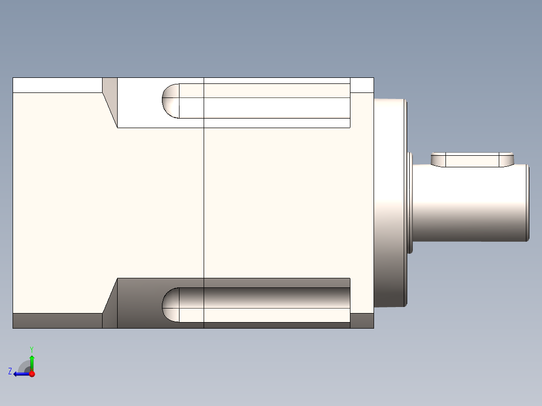 行星减速机42步进减速机 输出轴13 FAB-042-L1-S2-P2-Φ8-Φ30-Φ46-M4-26右视图