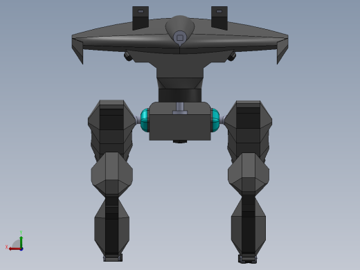 War Robots Raven 突击型机甲简易模型后视缩略图
