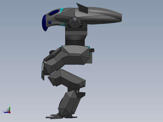 War Robots Raven 突击型机甲简易模型右视缩略图