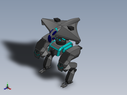 War Robots Raven 突击型机甲简易模型正等轴测缩略图