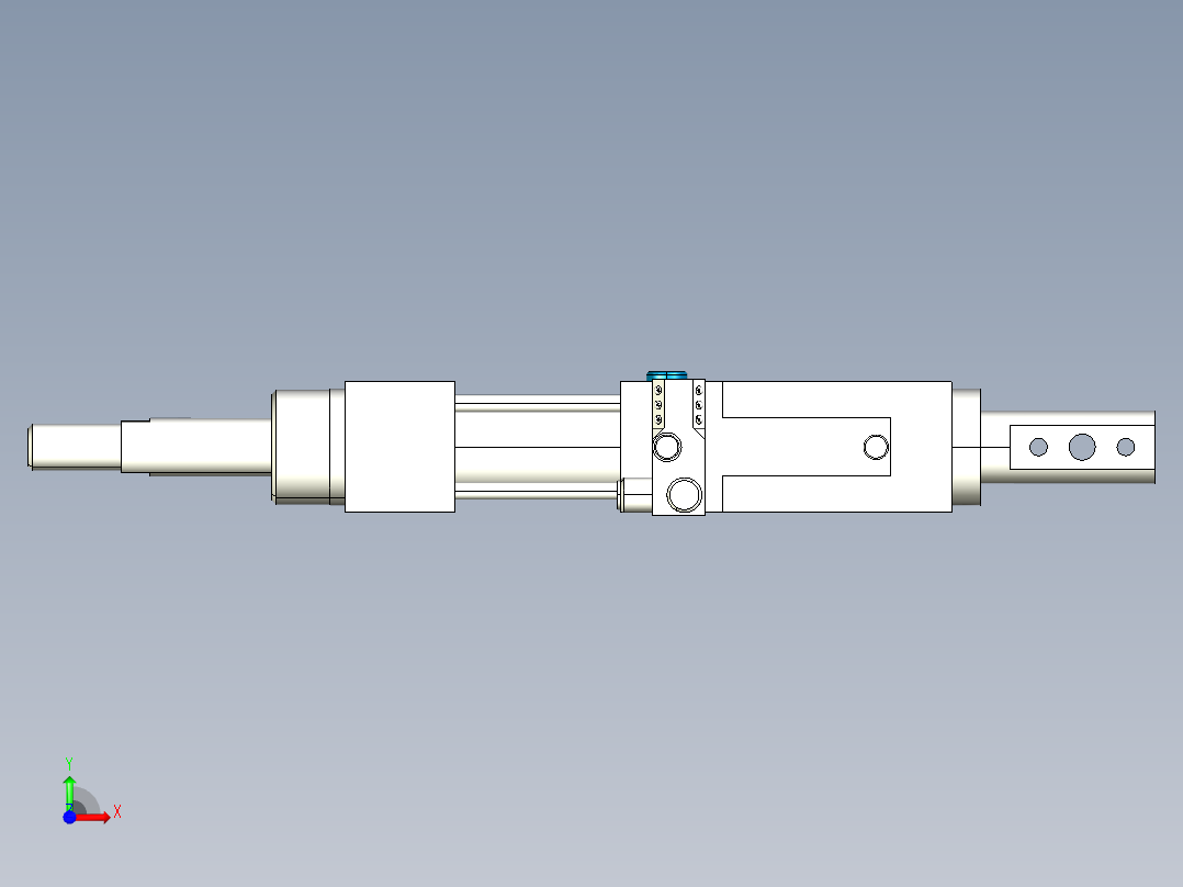 德克斯TUNKERS气缸数模SZK_40_A12_Z_T12_TUENKERS前视图