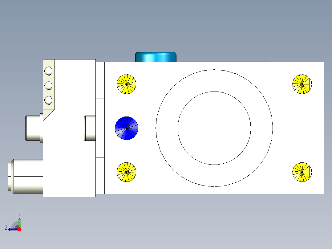 德克斯TUNKERS气缸数模SZK_40_A12_Z_T12_TUENKERS右视图