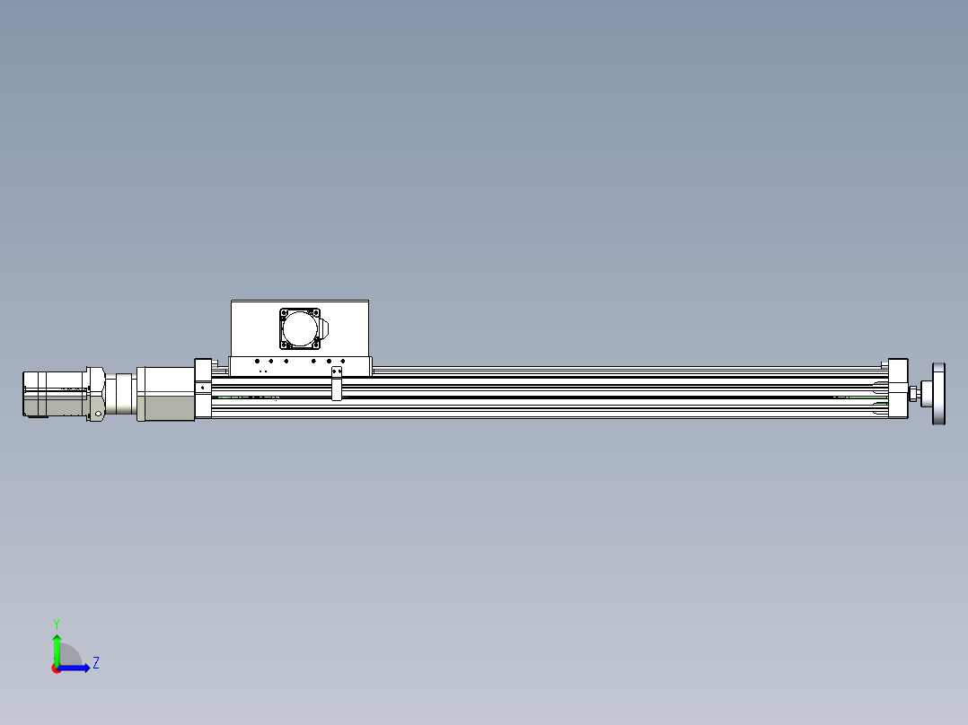威洛博直线电机模组EB6ZR-L140-S720-LZ575K-Z575K-MS3左视图