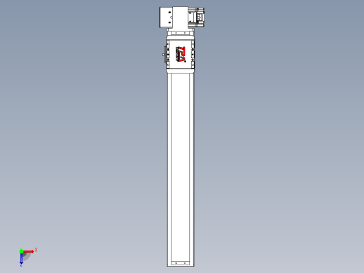 同步带全封闭直线模组TPA-HCB-85D-90-L550-RP-C-P20-N3俯视缩略图