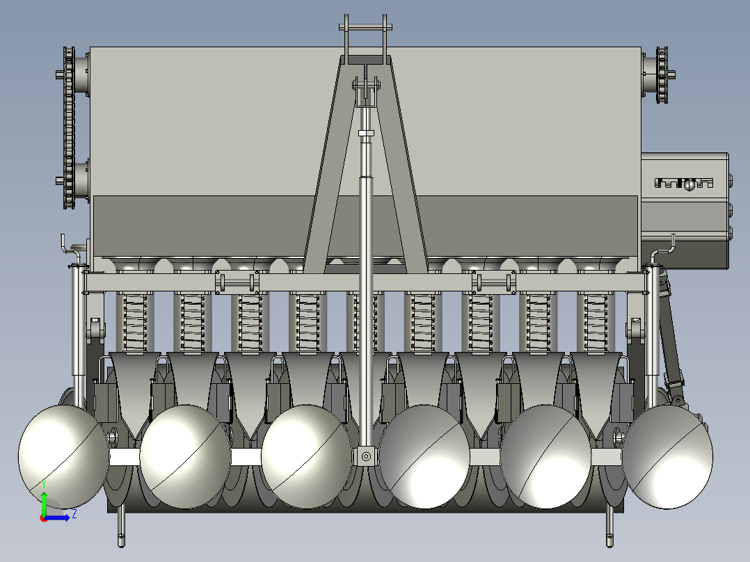 蘑菇播种机左视图