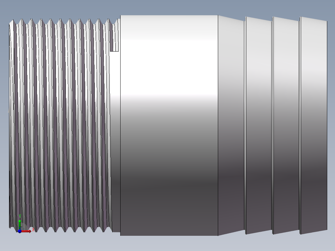 水管接头-直通 DN40前视图