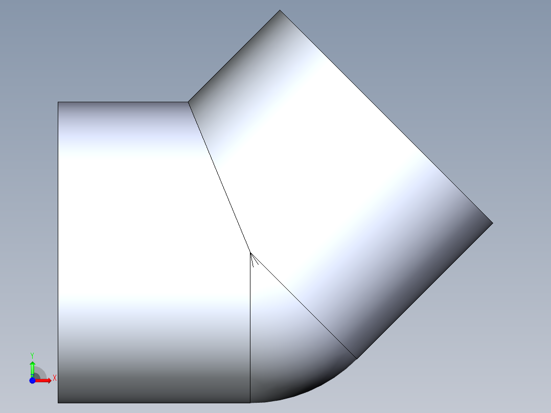 CPVC管件09-Sch80_45Elbow_FPTxFPT_9819-015 _1.5in前视图