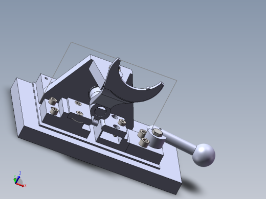第四速及第五速变速叉带三维夹具装配图加CAD
