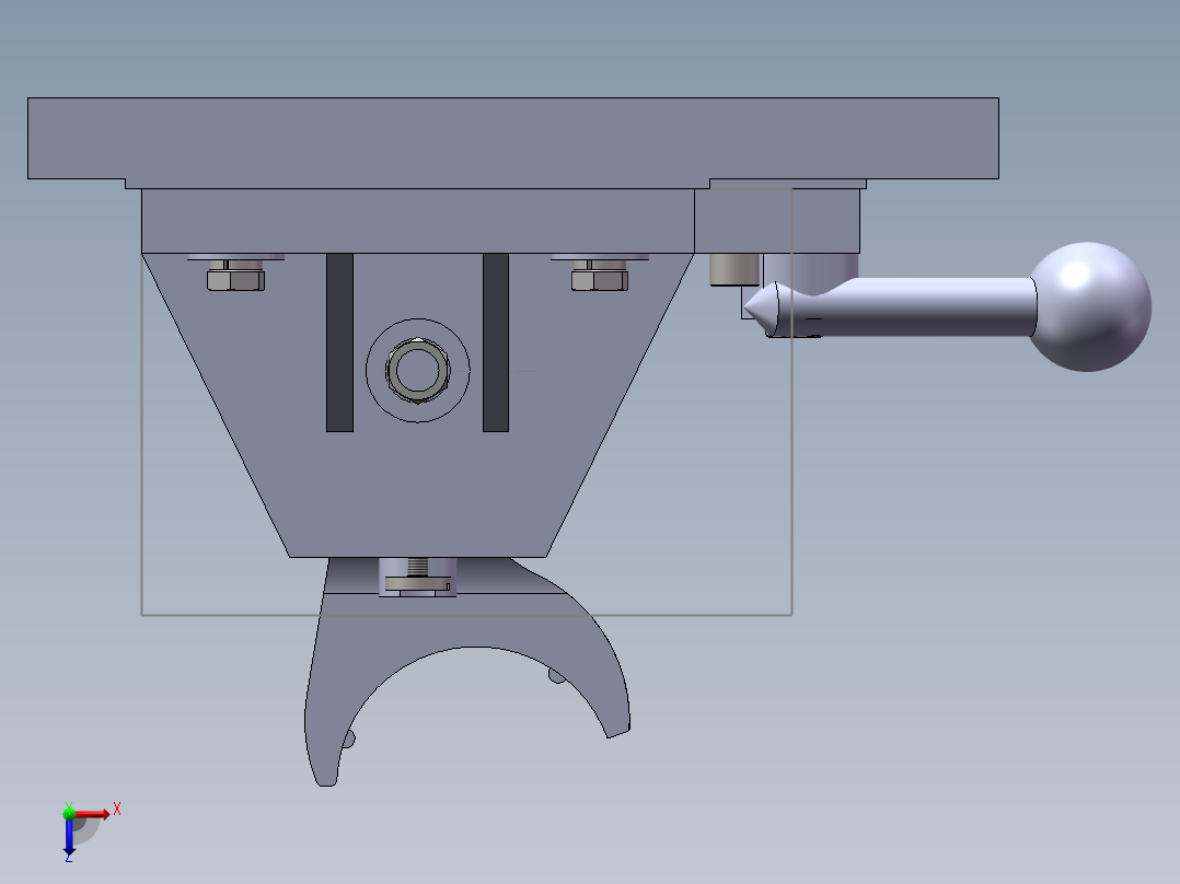 第四速及第五速变速叉带三维夹具装配图加CAD俯视图