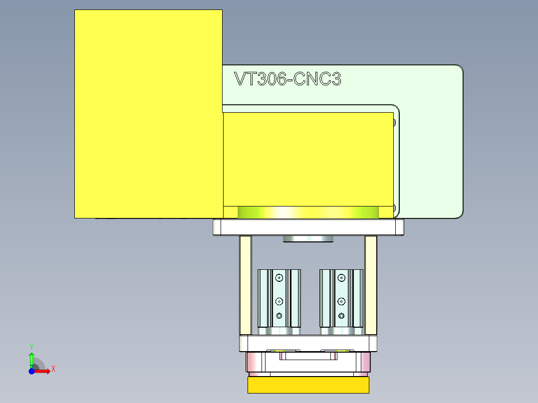 VT306-笔记本CNC工装夹具三维模型CNC3-20150323前视图