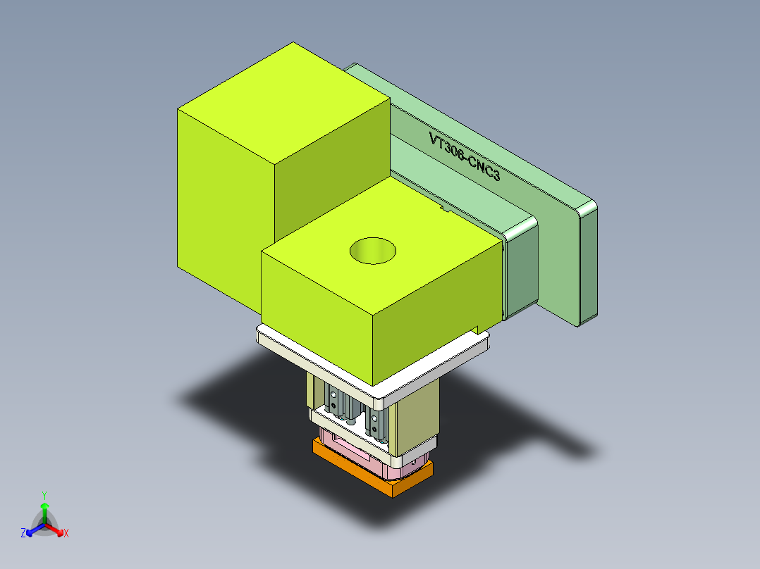 VT306-笔记本CNC工装夹具三维模型CNC3-20150323正等轴测图