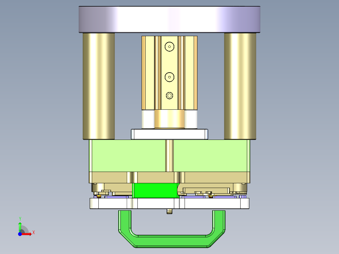 X3-B-CNC5-笔记本CNC工装夹具三维模型1013前视图