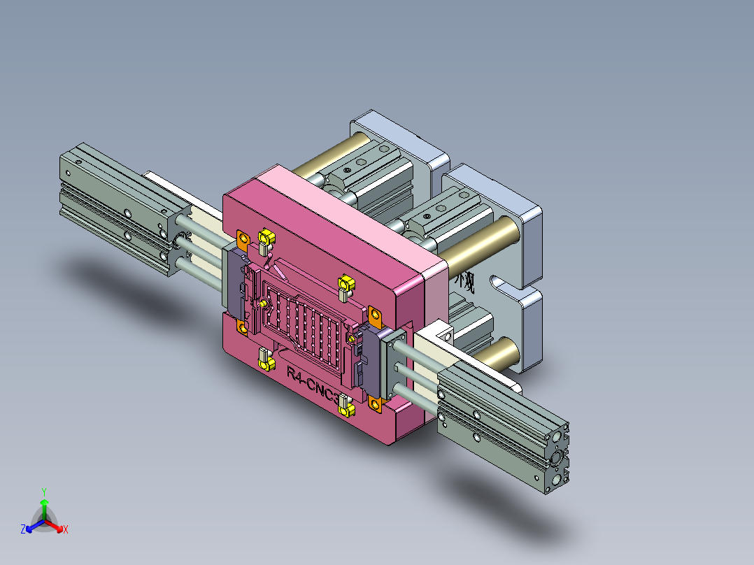 R4-笔记本CNC工装夹具三维模型CNC3-151026正等轴测图