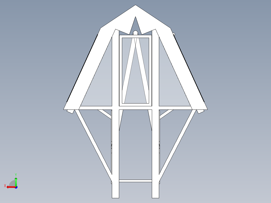 折叠房子后视图