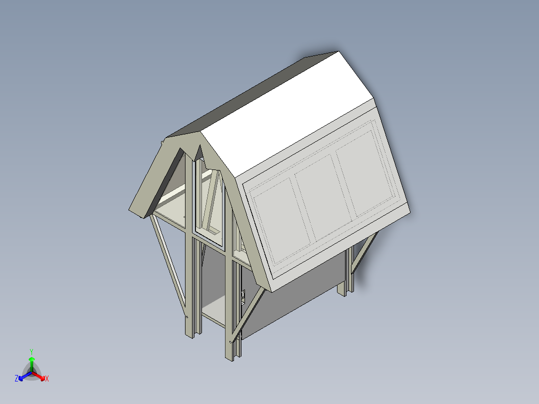 折叠房子正等轴测图