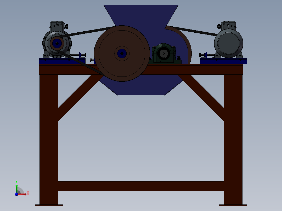 破碎机、碎管机前视图