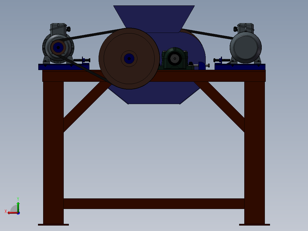 破碎机、碎管机后视图