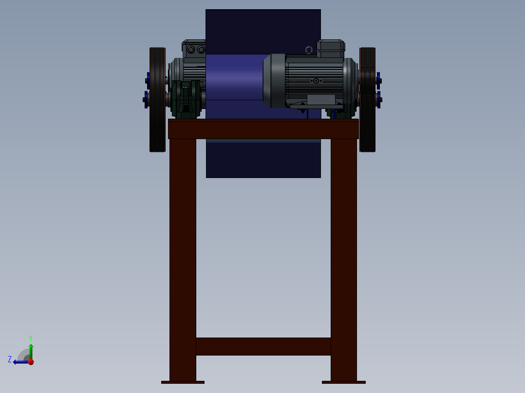 破碎机、碎管机右视图