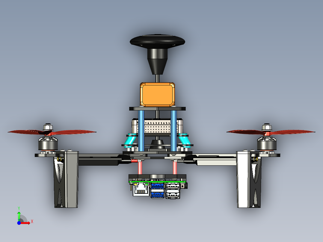 A0003028-无人机四轴飞行器前视图