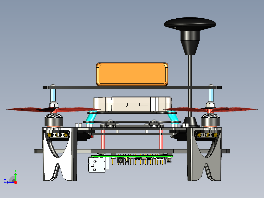 A0003028-无人机四轴飞行器右视图