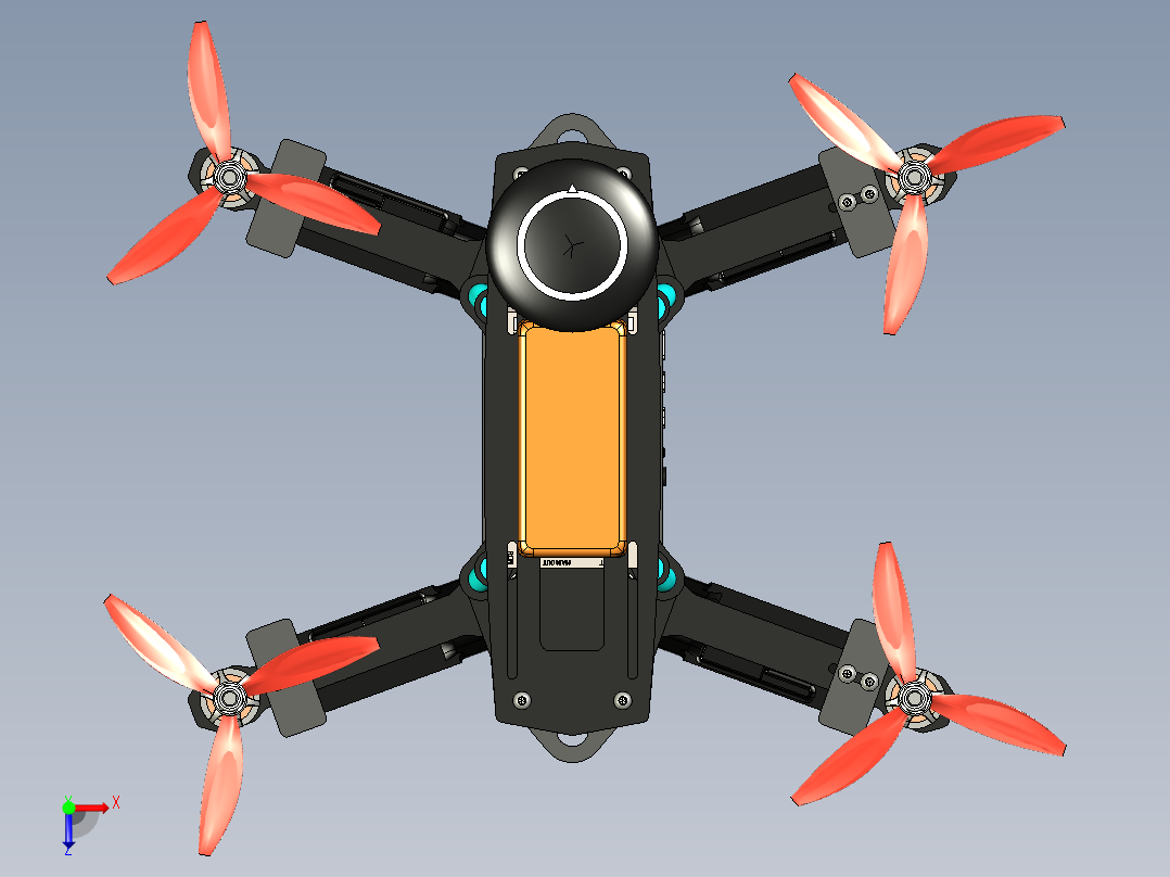 A0003028-无人机四轴飞行器俯视图