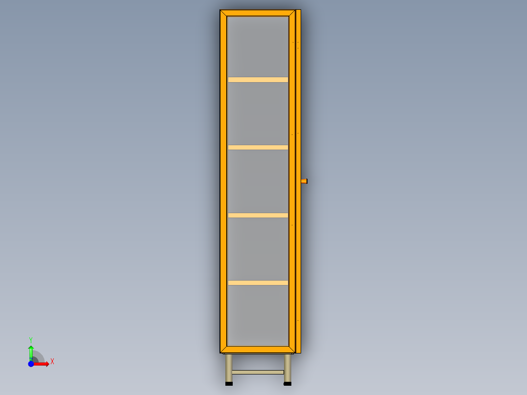 玻璃展示柜前视图