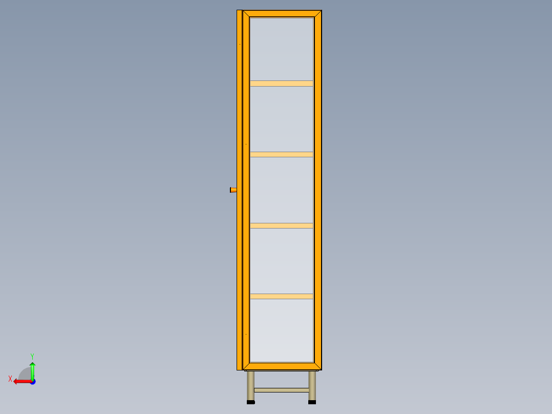 玻璃展示柜后视图