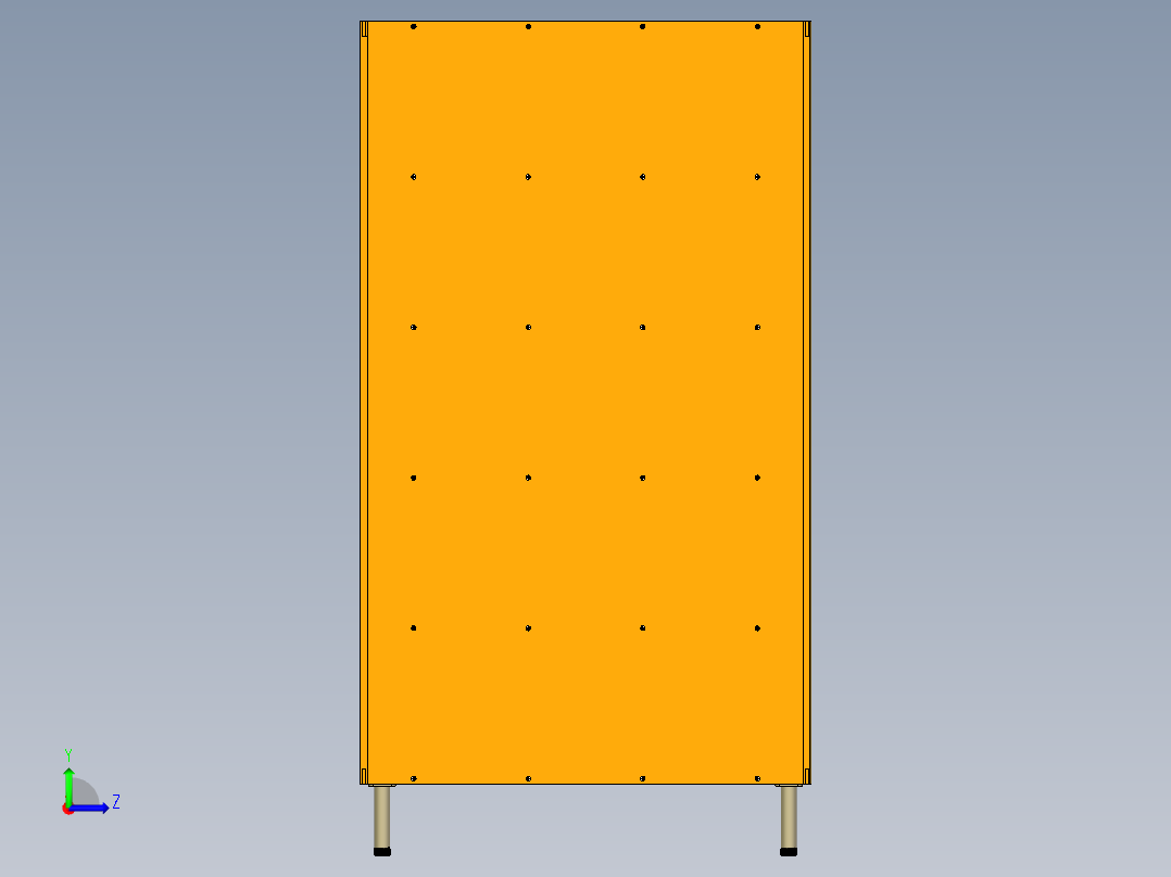 玻璃展示柜左视图