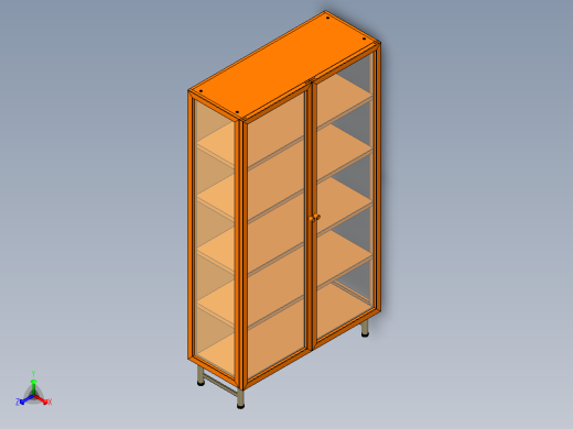 玻璃展示柜正等轴测缩略图