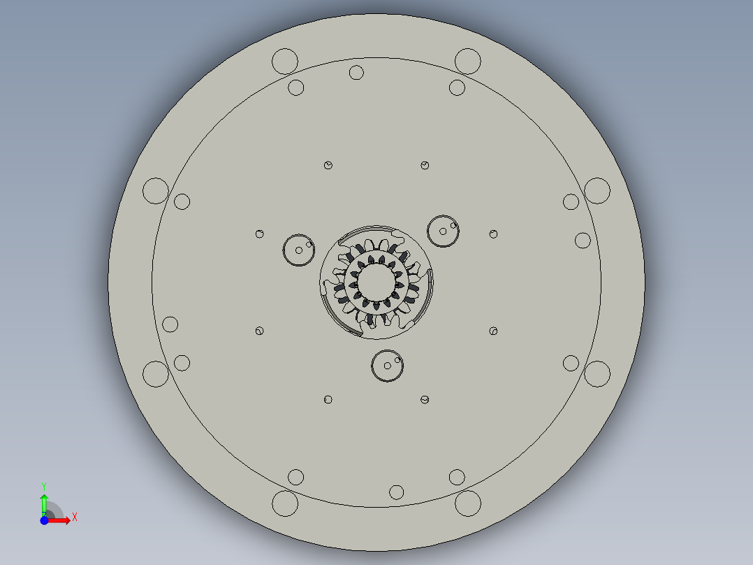 矿用自卸车驱动桥前视图