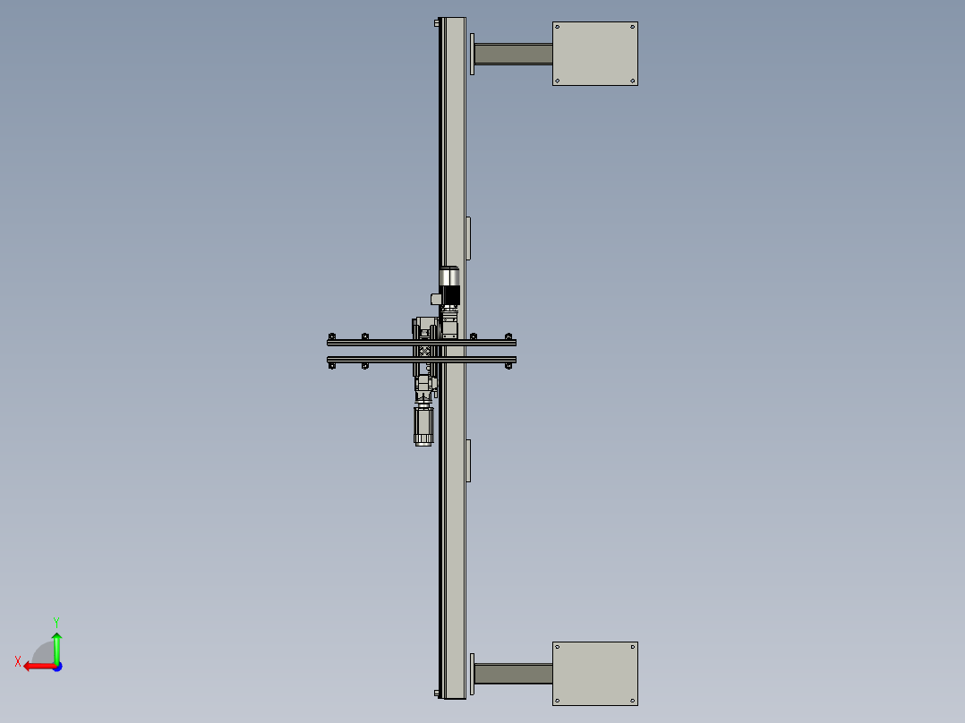 十字桁架搬运机械手后视图