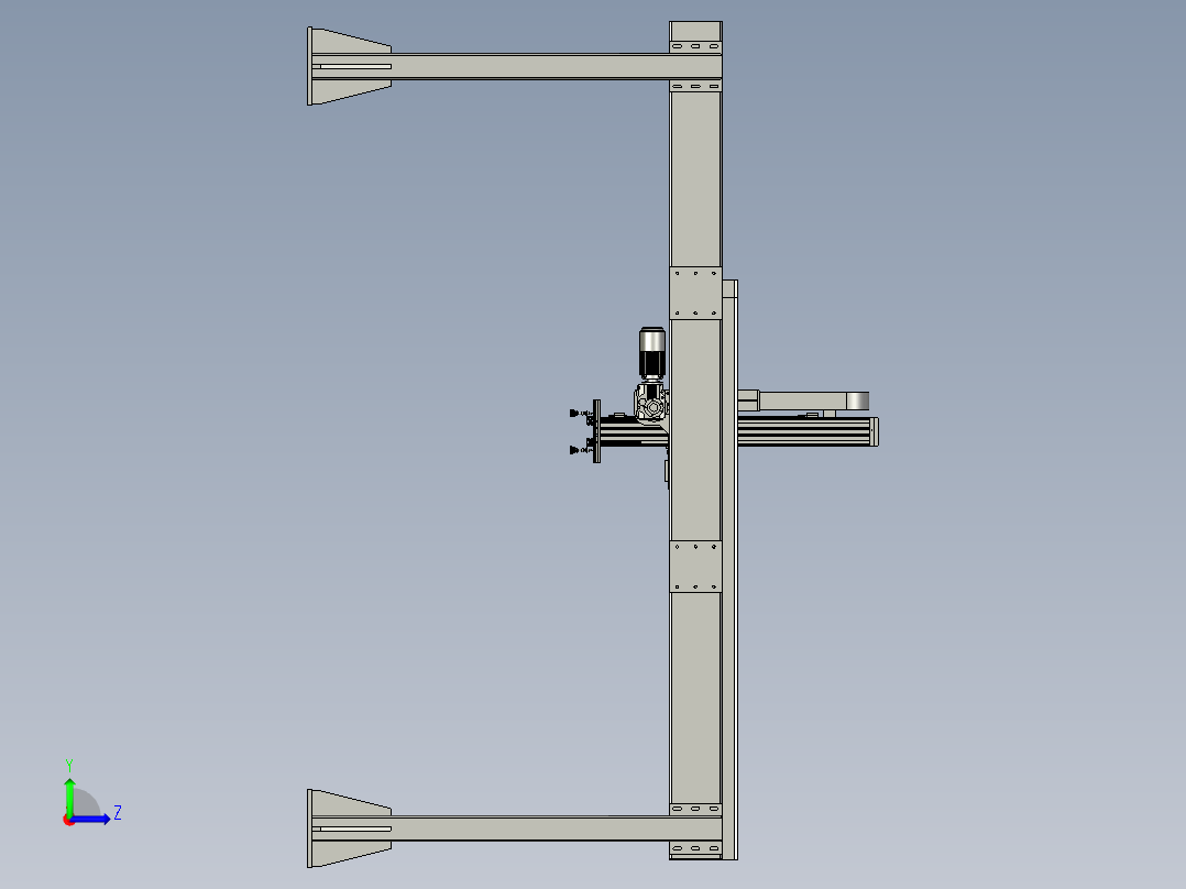 十字桁架搬运机械手左视图