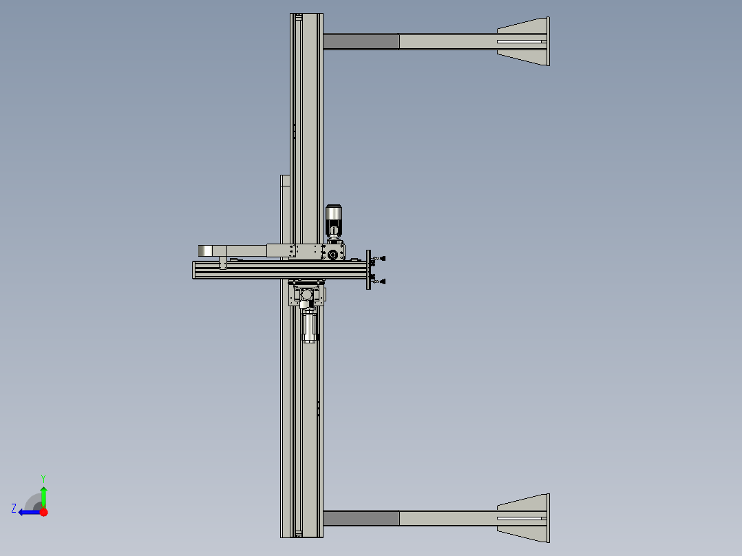 十字桁架搬运机械手右视图