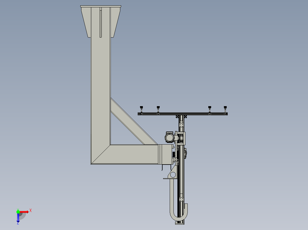 十字桁架搬运机械手俯视图