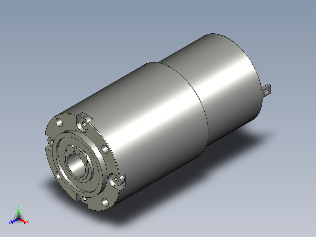 零件电机GA36Y-528正等轴测图