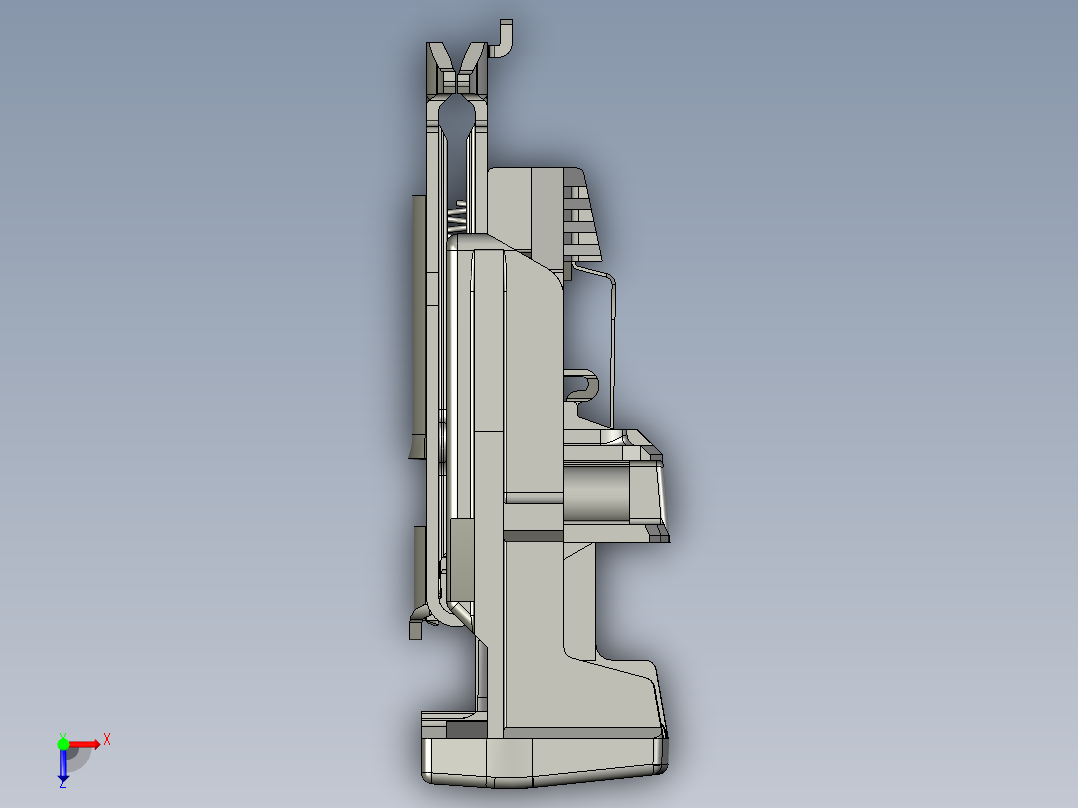 锁头总成-34227150A俯视图