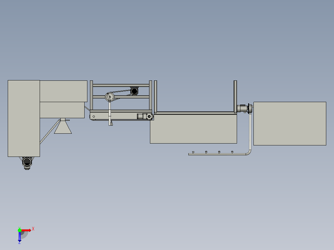 泡菜包清洗装置俯视图